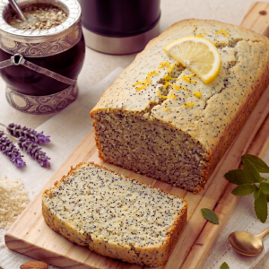 Budín de Limón y Amapola Grande Keto - Sin Azúcar y Sin Harinas