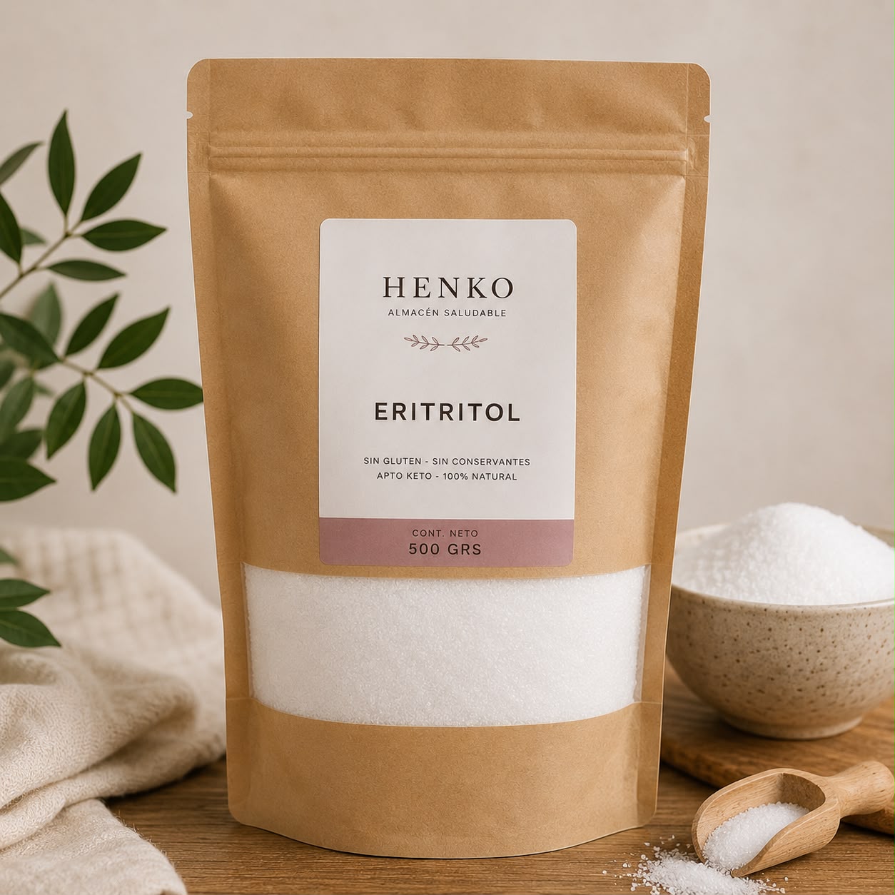 Eritritol 500g 100% Puro Apto Keto | Henko Keto